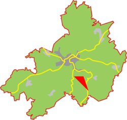 Position of Vordermühle in the town of Wipperfürth