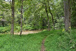 Seneca Creek Greenway trail running beside Great Seneca Creek in Germantown, MD