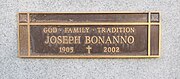 The crypt of Joseph "Joe Bananas" Bonanno