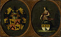 Coat of arms with the coats of arms of the couple Pieter Courten and Hortensia del Prado, 1625.