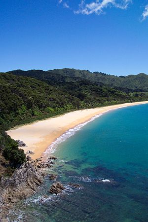 Kayaking in the Abel Tasman National Park, New Zealand.