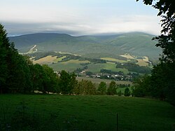 Bělá pod Pradědem in the valley