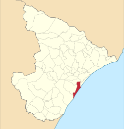 阿拉卡茹在塞尔希培州的位置
