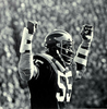 Cecil Pryor celebrating victory over Ohio State in 1969