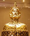 Mask of Charlemagne. Located at Cathedral Treasury in Aachen. Uploaded Oct 19, 2014