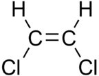 Skeletal formula of cis-1,2-dichloroethene