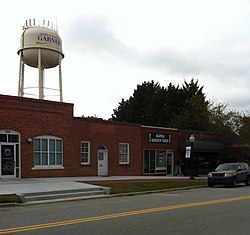 Downtown Garner Water Tower over East Main Street