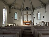 Interior and altar of chapel, 2021