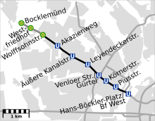 Map of Ehrenfeld tunnel and extension