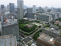 Kantei viewed from the Kasumigaseki Building in 2010