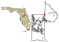 Location of Altoona in Lake County, Florida