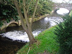 A weir on the River Glaven at Letheringsett