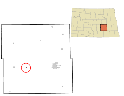 Location of Cleveland, North Dakota