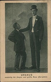 Nacken in German circus as "Uranus" at age 19