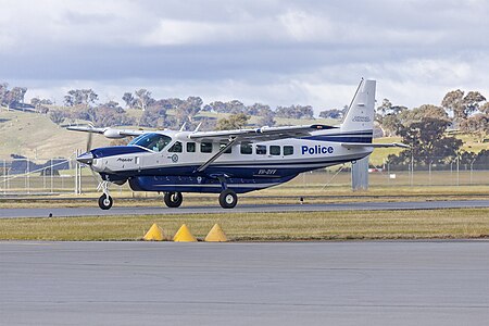 A Cessna 208 Caravan used by the New South Wales Police Force in Australia.