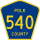 County Road 540 marker
