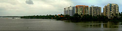 A view of Thevara from Kunadannur bridge