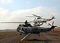 多架UH-3H海王直升机在降落