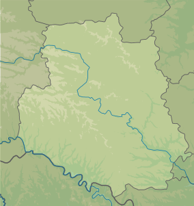 Map showing the location of Karmeliukove Podillia