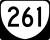 State Route 261 marker