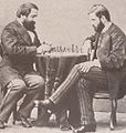 Image 24Georgian writers, Ilia Chavchavadze and Ivane Machabeli playing chess in Saint Petersburg, 1873 (from Chess in the arts)