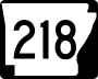 Highway 218 marker