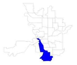 Location within the city of Spokane