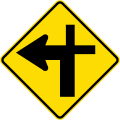 Priority road turns left