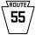 Pennsylvania Route 55 marker