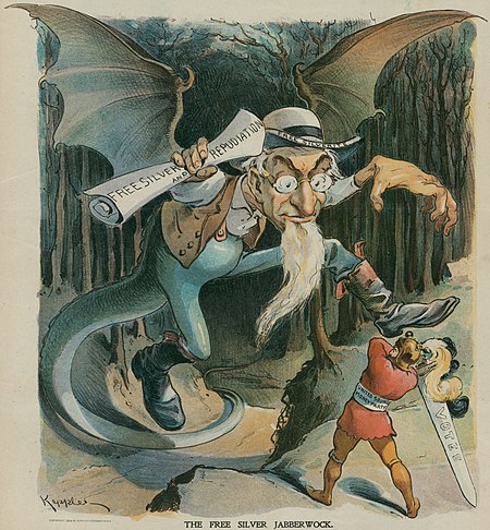 "The free silver jabberwock" in 1896