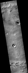 火星勘測軌道飛行器背景相機拍攝的亥維賽隕擊坑。