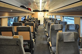 瑞典國家鐵路所屬的SJ2000列車內部，比哥本哈根地鐵列車更加寬敞、載客量更大