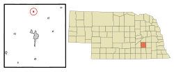 Location of Benedict, Nebraska