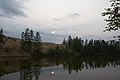 Lake Alyonushka at night