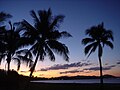 Dusk at Soroptimist Park, Rowes Bay; looking northwards to Cape Pallarenda Conservation Park.