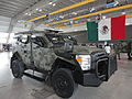 A Mexican SandCat as supplied by Oshkosh Defense. The similar-looking SandCat MX and DN-XI are not related to the Plasan or Oshkosh products in any way.