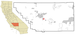 Location in California and in Kern County