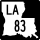 Louisiana Highway 83 marker