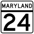 24号马利兰州州道 marker