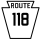 Pennsylvania Route 118 marker
