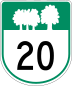 Route 20 marker