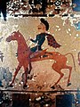 Pazyryk horseman wearing cape 300 BCE