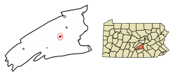 Location of New Bloomfield in Perry County