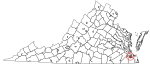 State map highlighting Portsmouth