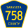 County Road 758 marker