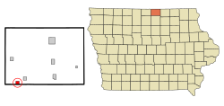 Location of Fertile, Iowa