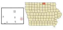 Location of Grafton, Iowa