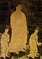 《阿弥陀三尊来迎图》，镰仓时代，现藏于东京国立博物馆。