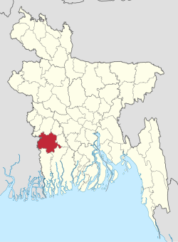Location of Jessore District in Bangladesh