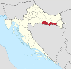 Brod-Posavina County within Croatia